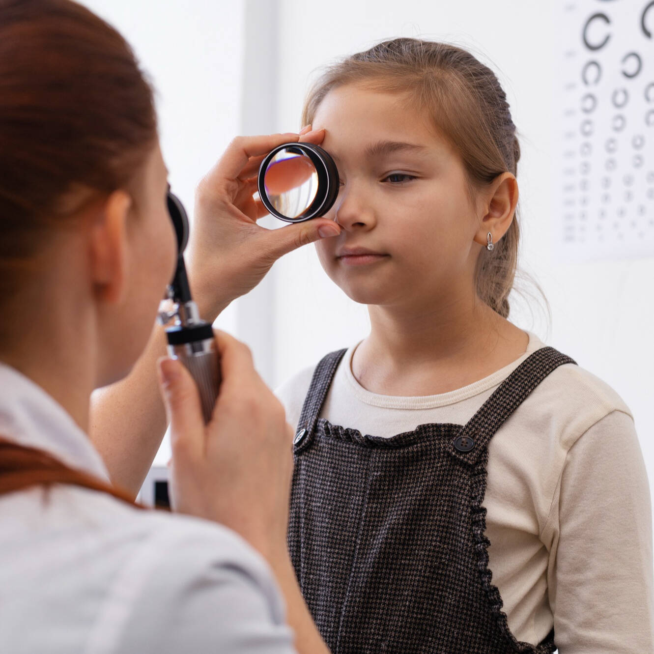 Low Vision Aid Wien – Frau bei augenärztlicher Untersuchung