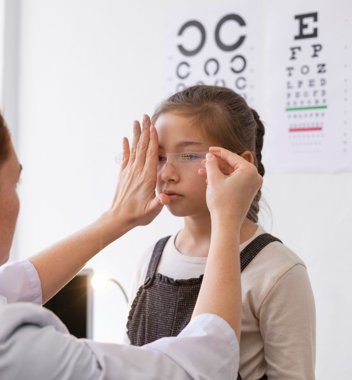 Kinderaugenarzt Wien – Sehtest bei jungem Mädchen